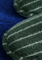 Thin Striped House Slippers / Blue